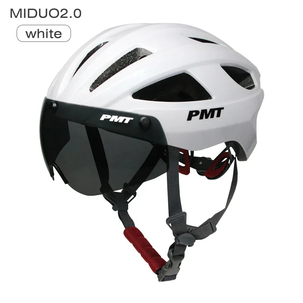 Ultralight Bicycle Helmet with Magnetic Windproof Lenses