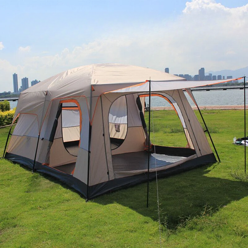 Outdoor Tent 2-4 Person Two-Bedroom Camping